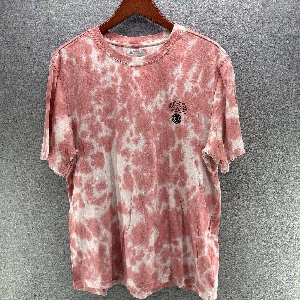 STAR WARS LUKE - Short Sleeve Pink/ White Tie Dye Shirt Size Large   A7